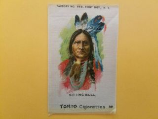 Tokio Cigarettes Sitting Bull Native American Indian Chief Tobacco Silk