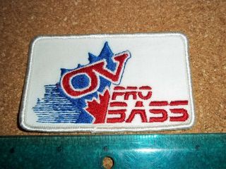 Vintage Ov Pro Bass Fishing Patch Old Vienna Canadian Beer Rods Reels Lures Boat