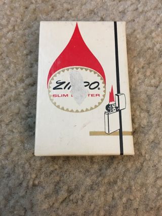 Vintage Zippo Slim Lighter And Papers