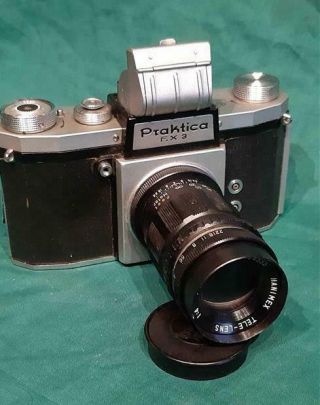 Vintage Praktica Fx3 Slr Camera With Hanimex Lens