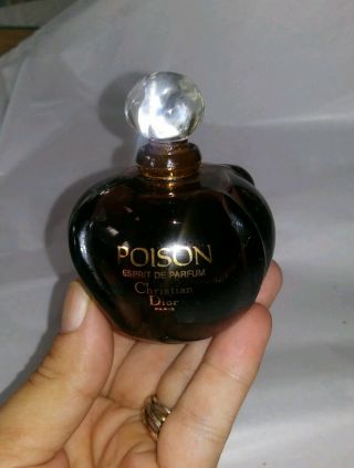 Vintage 1980s Christian Dior Perfume Poison Esprit De Parfum 1.  0oz 65 Full