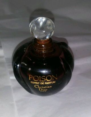 Vintage 1980s Christian Dior Perfume POISON ESPRIT DE PARFUM 1.  0oz 65 full 3