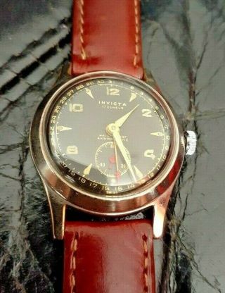 Vintage Invicta Calendar With Oris Pointer Cal.  453 Wristwatch - Men’s - 1960’s