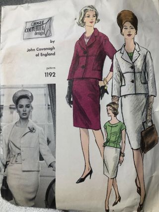 Vintage Vogue Couturier Design Uncut John Cavanagh 1192 London Suit