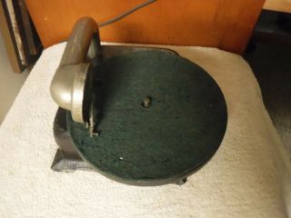Antique Childs Phonograph Record Player Metal Base Windup