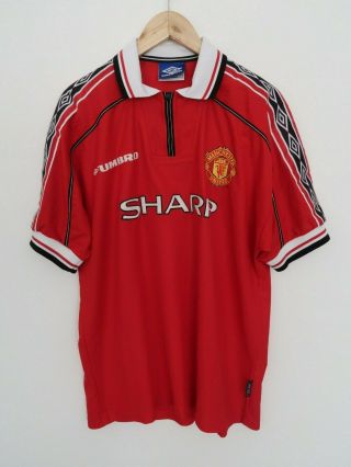 Manchester United Vintage Umbro 1998 Home Shirt Size Xl