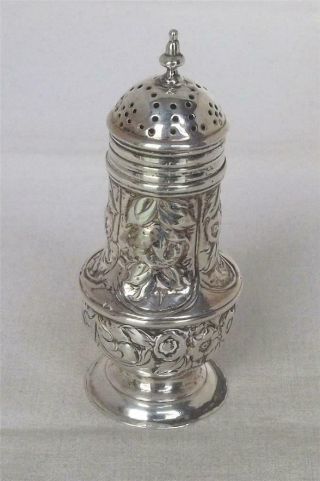 A Rare George Ii Solid Sterling Silver Pepper / Pepperette By Samuel Wood 1735.
