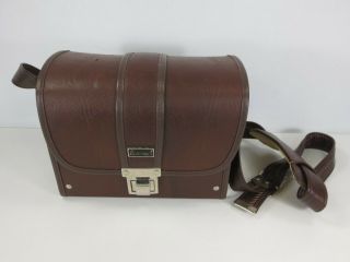 Vintage Marsand Camera Bag Carry Case W/ Strap Faux Leather Brown