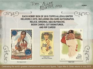 2019 Topps Allen And Ginter Baseball Factory 24 Pack Hobby Box - Fanatics
