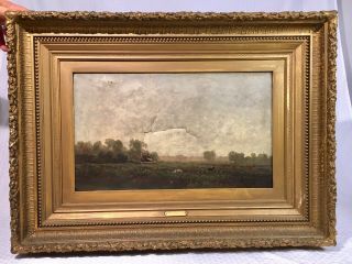 William Lewis Marple (1827 - 1910) Antique 19th C.  Oil Painting Landscape 31 X 23