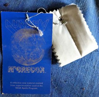 Vintage 1968 Mcgregor Lunar V Fabric Sample Textile Promo Space Age Apollo Nasa
