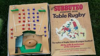 Vintage Subbuteo International Edition Table Rugby Set