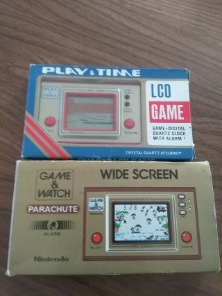 Nintendo Game & Watch Parachute/ Play & Time Trojans Vintage
