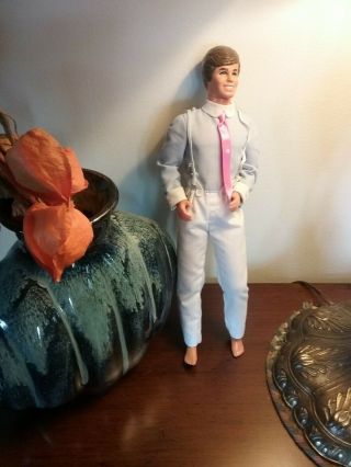 Vintage Ken Doll With Pink Tie And White Suspenders