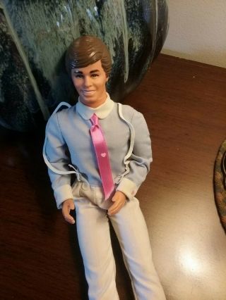 Vintage Ken Doll with Pink Tie and White Suspenders 3