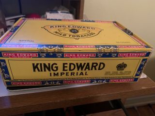 Vintage King Edward The Seventh Imperial Cigar Box - 8 Cent - 50 Count