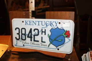 2015 Kentucky License Plate 3824hl Fallen Officers Trust Police