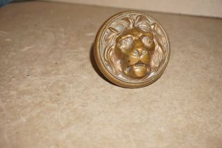 Old Vintage Antique Victorian ? Russell & Erwin ? Lion Brass Bronze Door Knob