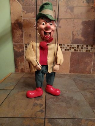 Vintage Marionette String Puppet Moving Mouth Very Articulate