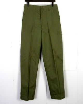 Vtg 70s Post Vietnam War Og - 507 Us Army Uniform Utility Pants Ideal Zip 31 X 32