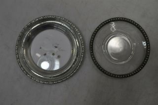 Vintage Candy/nut Dishes W/sterling Silver.  925 Rim 278g
