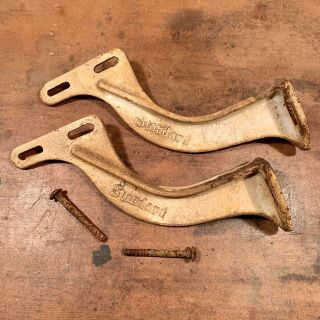 Antique Cast Iron Sink Shelf Brackets Supports Vtg Braces Standard