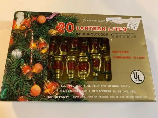 Vintage Christmas Tree Lights Red Mini Lantern String Lights Christmas Decor
