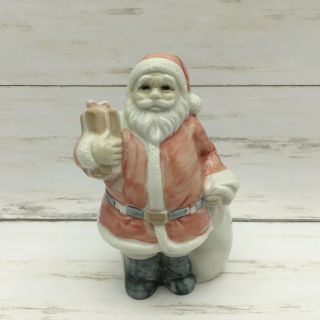 Vintage 1985 Fitz & Floyd Ceramic Santa Claus Sack Figurine