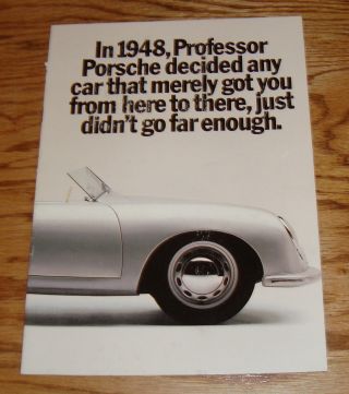 1985 Porsche Full Line Sales Brochure 85 911 Carrera 928s 944 956