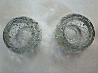 Vintage Pair Hamco Usa Heavy Crystal Candle Holders Near