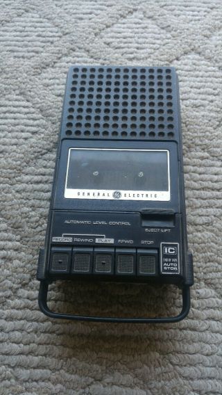 Vintage General Electric 3 - 5001a Portable - Battery Operated Cassette Recorder