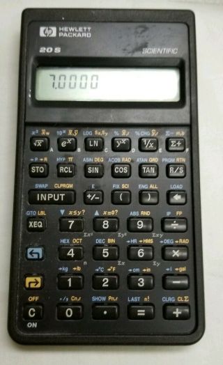 Vintage Hp 20s Scientific Calculator Hewlett Packard.  No Case.