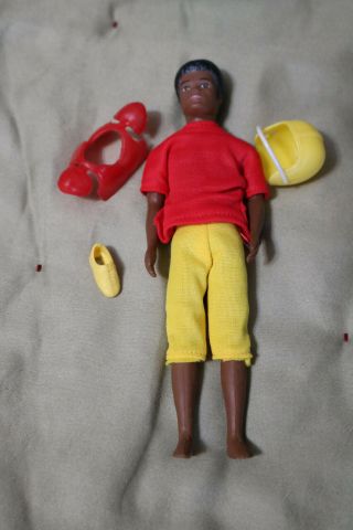 Vintage Topper Dawn Doll Van Male African American Football Outfit