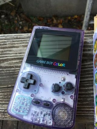 Vtg Nintendo Game Boy Color Atomic Purple GameBoy 3