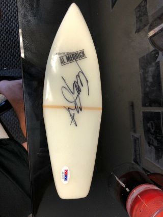 Kelly Slater Signed Mini Surfboard PSA 2