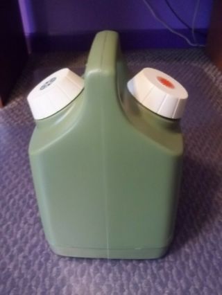 Vintage Thermos Double Header Insulated Hot/cold Jug Green Nos W/bag