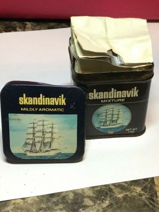 Vintage Skandinavik Mildly Aromatic Danish Pipe Tobacco Tin Can