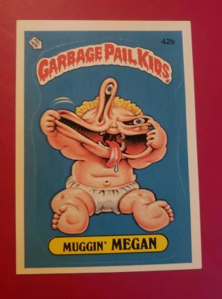 1985 Vintage Garbage Pail Kids Series 2 Os2 Muggin Megan 42b Matte Spaz Minty