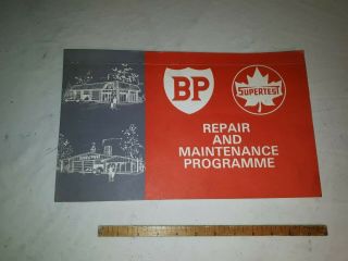 Vintage " Bp  Supertest " Repair & Maintenance Garage Programme.