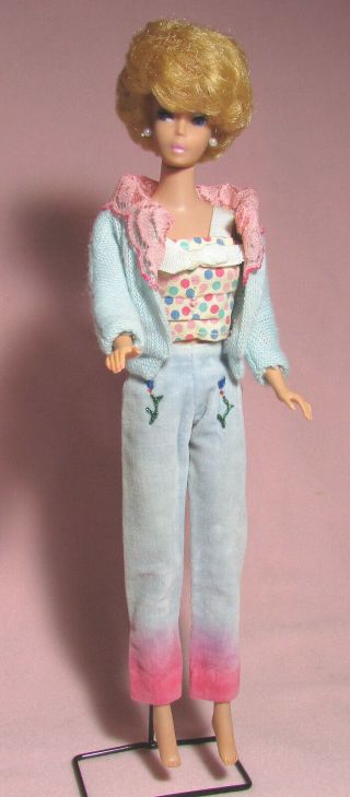 For Vintage Barbie Ooak " Mood For Musing " Outfit - - Fun Folk Art