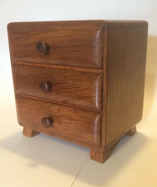Vintage Miniature Wooden Chest Of Drawers Possible Apprentice Piece