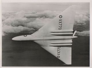 Large Vintage Photo - Avro Vulcan Vx770 In - Flight