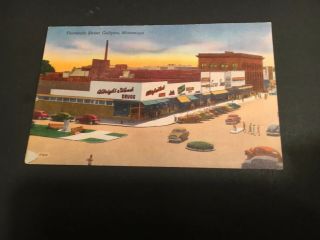 Gulfport Mississippi Ms Thirteenth 13th Street Vintage Postcard 1950