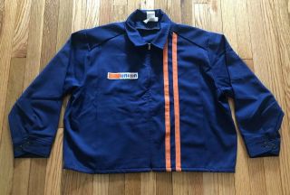 Vintage Union 76 Gas Station Attendant Zip - Up Jacket Uniform Men Size 48 R Or Xl