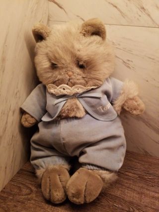 Vintage Eden Tom Kitten Gray Cat Beatrix Potter Plush Stuffed Toy 14 "