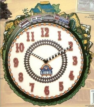 Lionel 100th Anniversary Train Wall Clock 1900 - 2000 With Animation And Sounds