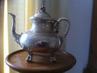 19th C Antique French Sterling Silver Tea Pot Louis Xvi