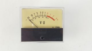 Vintage Vu Meter Level Indicator 298a 006 - 028 Panel Mount 2 - 7/8 X 2 - 3/8
