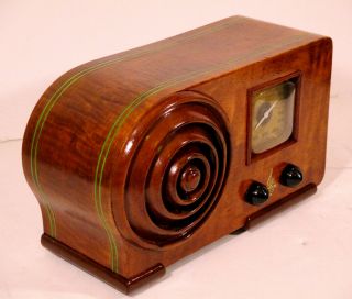 Old Antique Wood Emerson Ingraham Vintage Tube Radio - Restored & Ax - 212