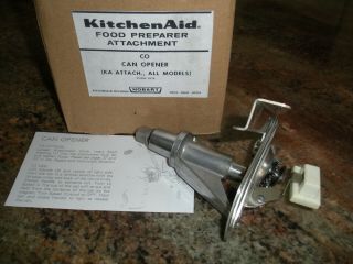 Vintage Kitchenaid Hobart Can Opener Chrome Metal Mixer Attachment Model Co
